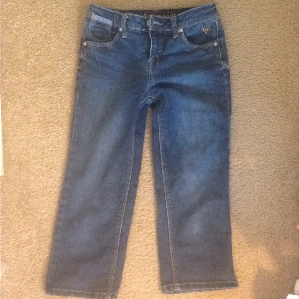 Justice blue jean capris